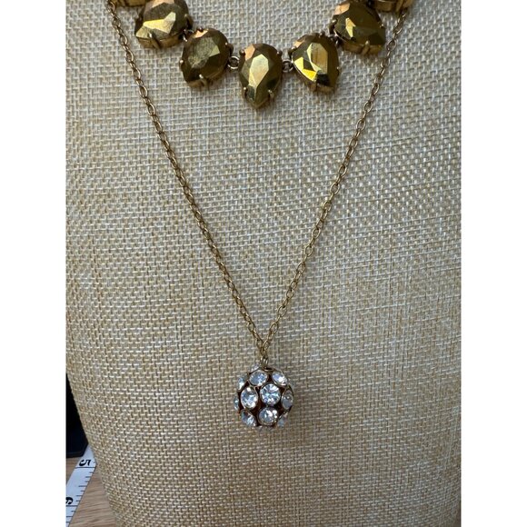 J.Crew Gold-Tone & Pearl Necklace Set W/ Rhinestones Multi-Strand Design  - 3 - Picture 3 of 10